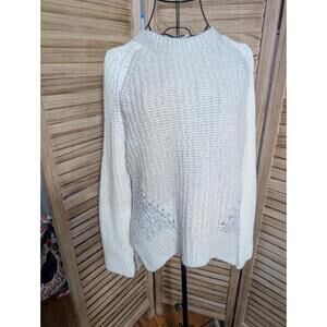 Pink Rose Women L LARGE Sweater Knit Fun Casual Preppy Adult